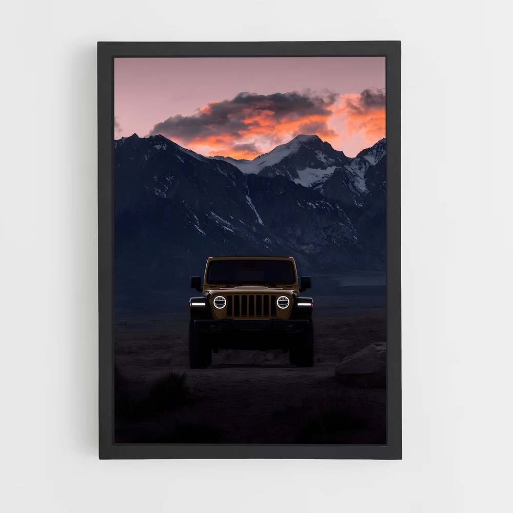 Poster Sunset Adventure – affiche Jeep (vue 2)